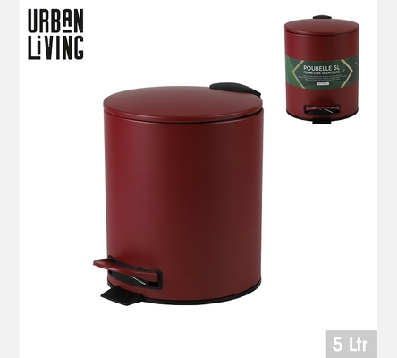 'SCARLET' POUBELLE SDB 5L AVEC PEDALE ET FERMETURE SILENCIEUSE D21XH26CM