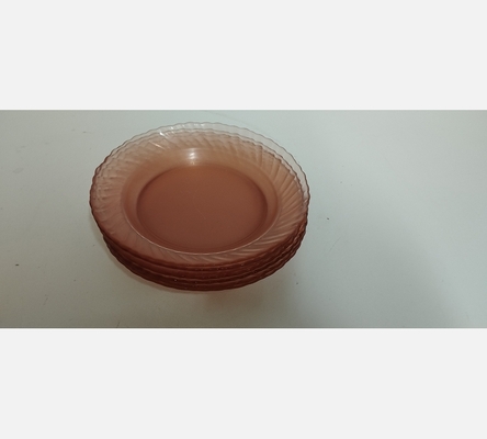 Serie d'assiettes rose