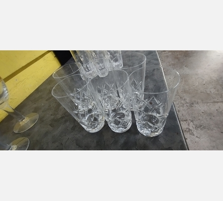 Serie de 6 grands verres cristal