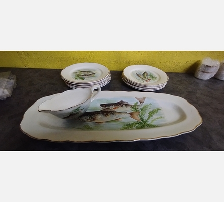 Service à poissons en porcelaine