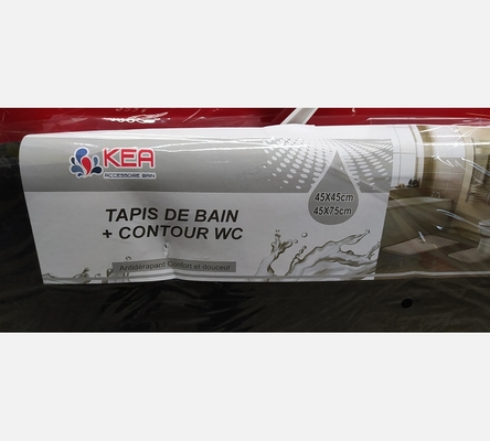 Set de 2 tapis, salle de bain 45/75 cm et WC 40/45 cm.