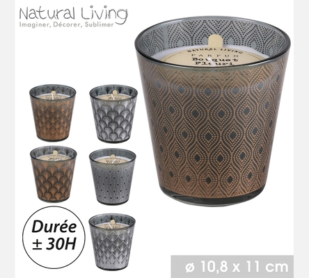 'SHINE' BOUGIE PARFUMEE 260GR 3 DESIGNS ASSORTIS