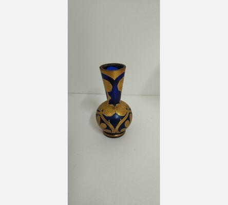 Soliflore en verre et et doré