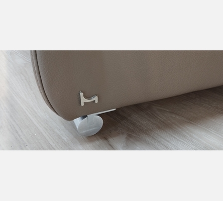 Superbe canapé d'angle en cuir marron de chez Nicoletti Home. Made in Italy