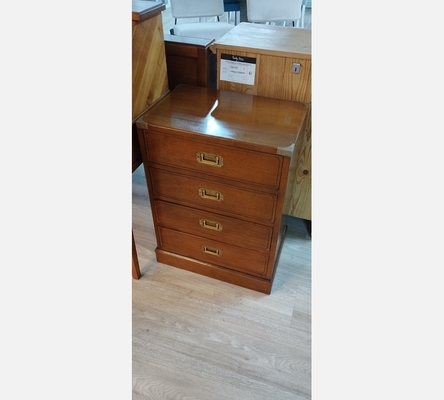 Superbe chiffonnier de marine en hévéa , 4 tiroirs. Valeur neuf 800 