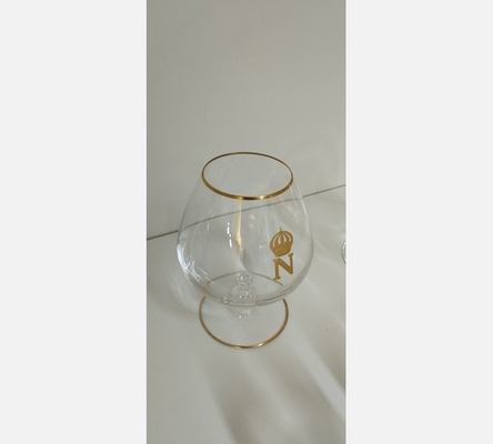 Superbe verre à cognac en cristal avec sigle doré Napoléon