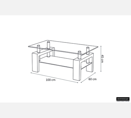 Table basse Alana laquée blanche.