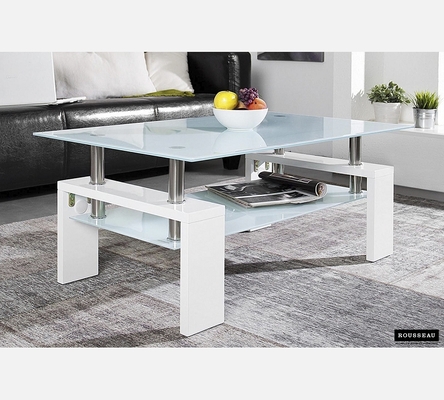 Table basse Alana laquée blanche.