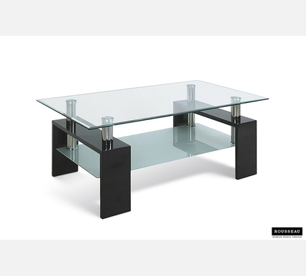 Table basse Alana laquée noire.