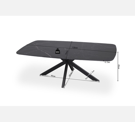 Table basse Apollo dessus pierre noire.