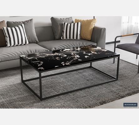 Table basse Livorno décor pierre marbre