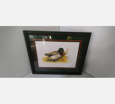 Table canard encadrement vert.