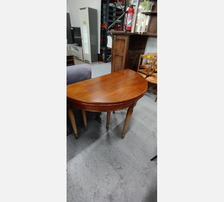 Table console demie lune 2 allonge.