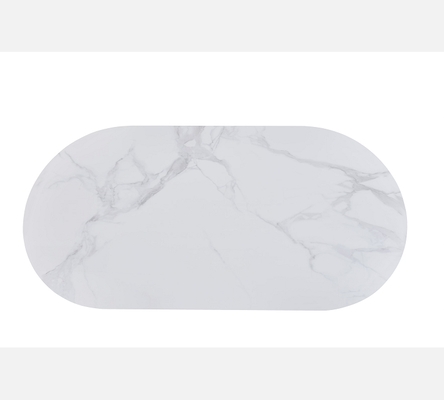 Table de salle à manger Venezia en céramique style marbre blanc. DT249CERAMMB