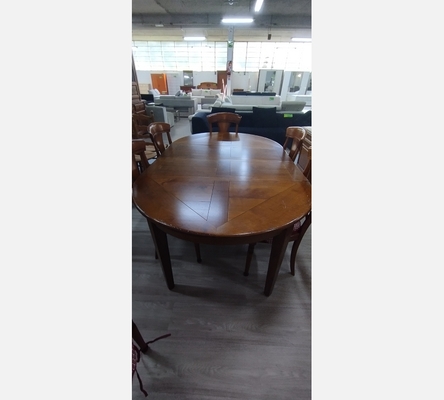 Table en merisier massif avec 2 rallonges