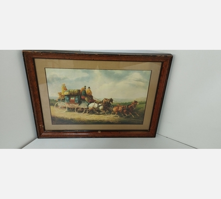 Tableau attelage de diligence.