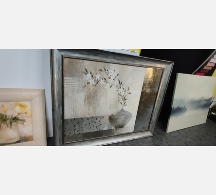 Tableau bouquet gris