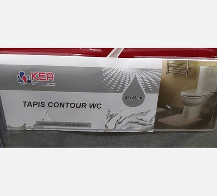 Tapis contour WC de couleurs.