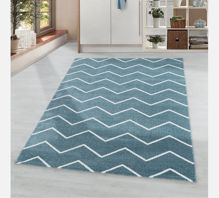 Tapis Rio bleu et blanc 120/170 cm. (4602)