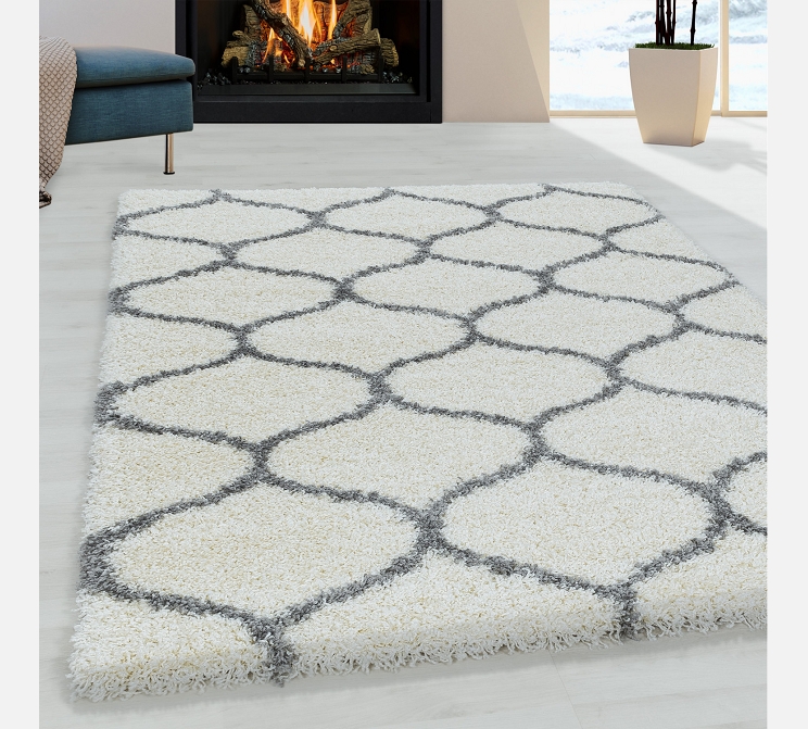 Tapis Salsa crème et gris 120/170 cm. (3201)