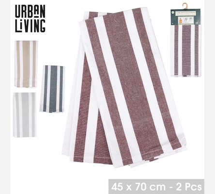 TORCHON DE CUISINE 45X70CM 60GR X2PCS 80% COTON & 20% POLYESTER