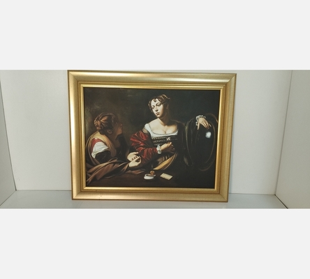 Véritable copie peinture de chez Repro-tableaux La voyante de Caravaggio